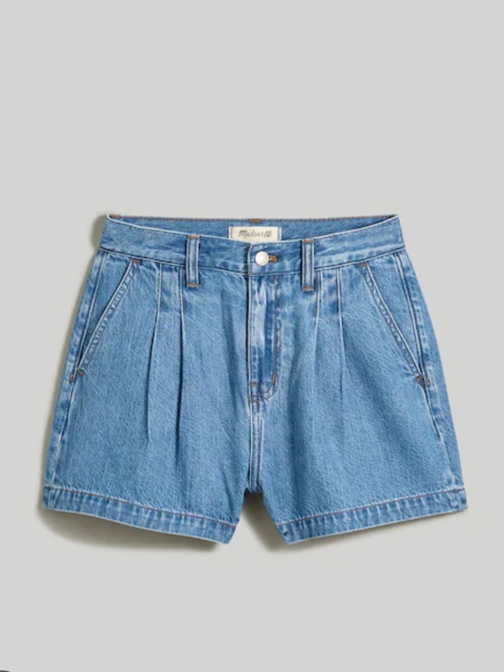 Madewell High-Rise Denim Shorts — Blue